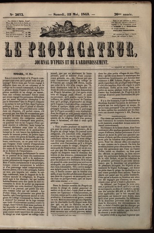 Le Propagateur (1818-1871) 1843-05-13