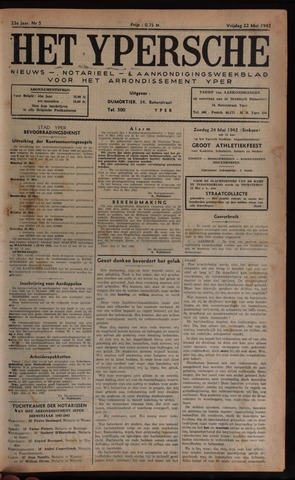 Het Ypersch nieuws (1929-1971) 1942-05-22