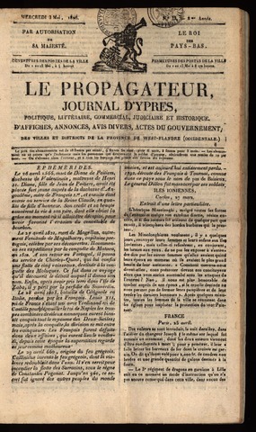 Le Propagateur (1818-1871) 1826-05-03