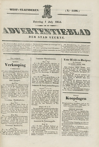 Het Advertentieblad (1825-1914) 1854-07-01