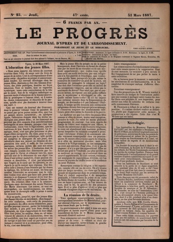 Le Progrès (1841-1914) 1887-03-31