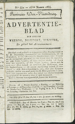 Het Advertentieblad (1825-1914) 1834-03-16