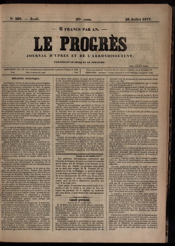Le Progrès (1841-1914) 1877-07-26