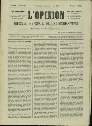 L’Opinion (1863 - 1873) 1865-08-13