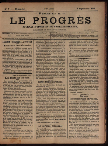 Le Progrès (1841-1914) 1896-09-06