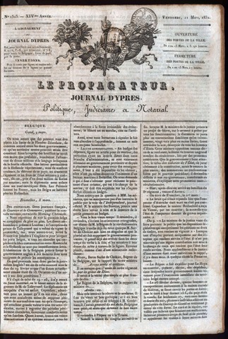 Le Propagateur (1818-1871) 1831-03-11