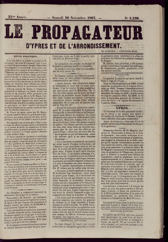 Le Propagateur (1818-1871) 1867-11-16