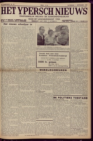 Het Ypersch nieuws (1929-1971) 1951-09-01