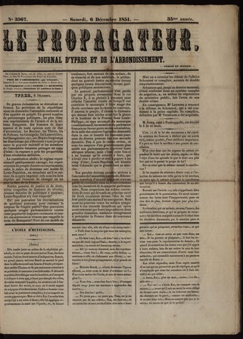 Le Propagateur (1818-1871) 1851-12-06