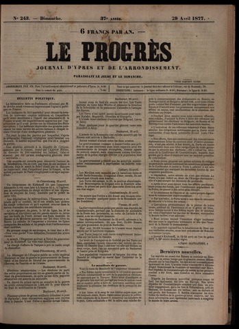 Le Progrès (1841-1914) 1877-04-29
