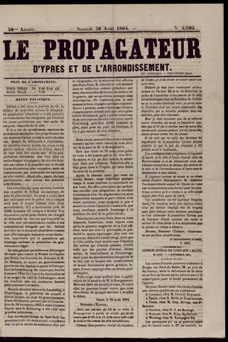 Le Propagateur (1818-1871) 1864-08-20