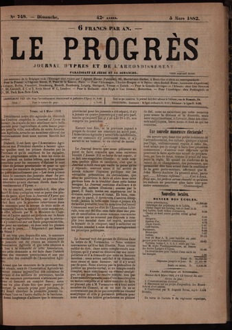 Le Progrès (1841-1914) 1882-03-05
