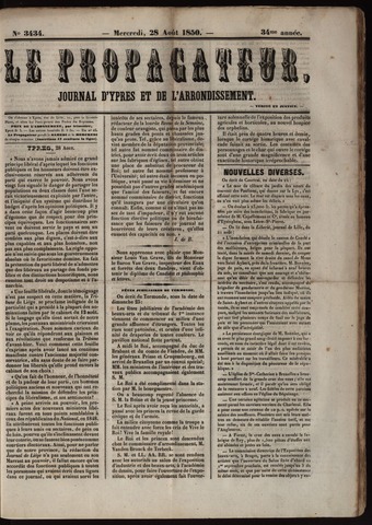 Le Propagateur (1818-1871) 1850-08-28