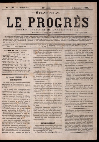Le Progrès (1841-1914) 1885-11-15
