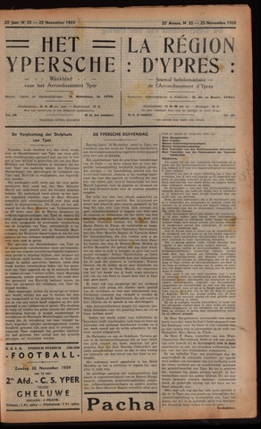 Het Ypersch nieuws (1929-1971) 1939-11-25