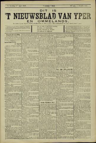 Nieuwsblad van Yperen en van het Arrondissement (1872-1912) 1903-04-11
