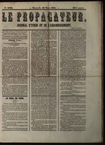 Le Propagateur (1818-1871) 1851-03-19