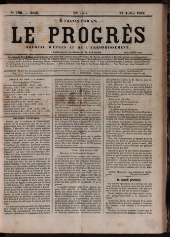Le Progrès (1841-1914) 1882-07-27
