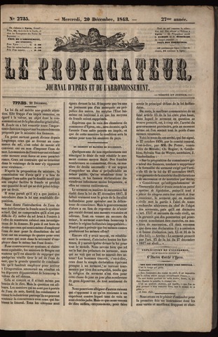 Le Propagateur (1818-1871) 1843-12-20