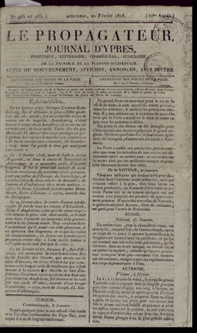 Le Propagateur (1818-1871) 1828-02-20