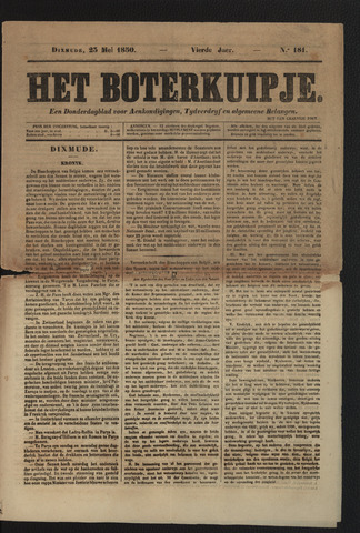 Het Boterkuipje (1846-1871) 1850-05-23