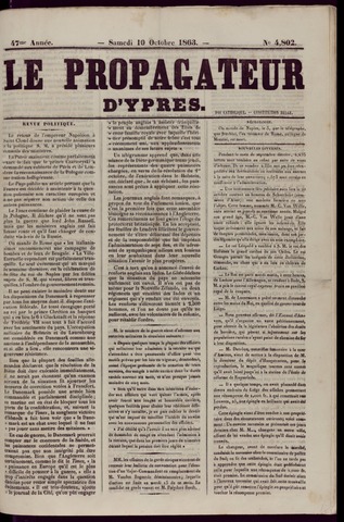 Le Propagateur (1818-1871) 1863-10-10