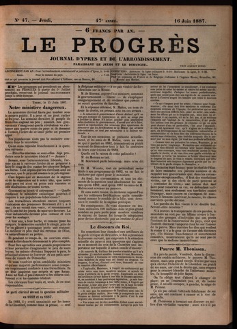 Le Progrès (1841-1914) 1887-06-16