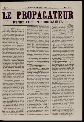 Le Propagateur (1818-1871) 1865-03-29