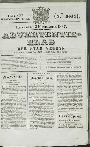 Het Advertentieblad (1825-1914) 1847-02-13