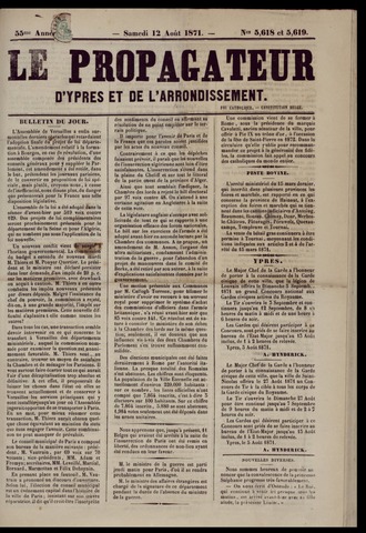 Le Propagateur (1818-1871) 1871-08-12