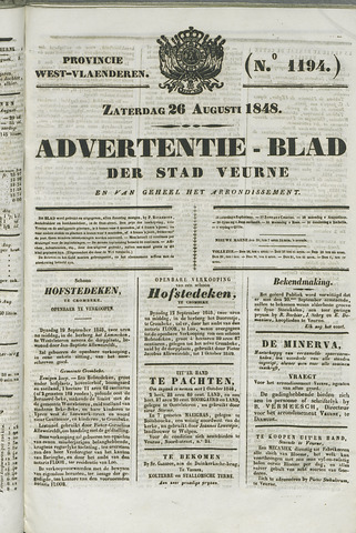 Het Advertentieblad (1825-1914) 1848-08-26