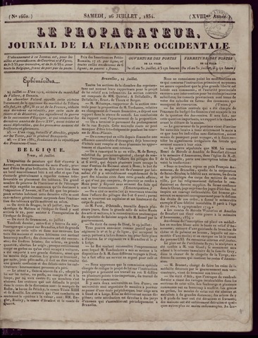 Le Propagateur (1818-1871) 1834-07-26