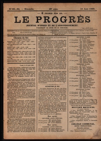 Le Progrès (1841-1914) 1889-08-11