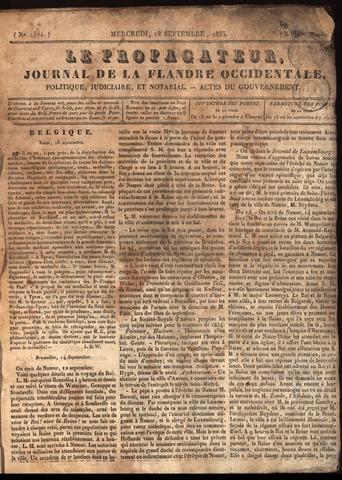 Le Propagateur (1818-1871) 1833-09-18