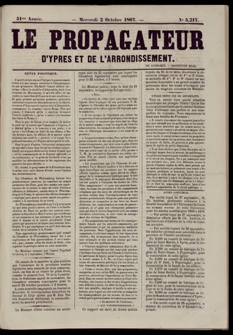 Le Propagateur (1818-1871) 1867-10-02