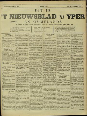 Nieuwsblad van Yperen en van het Arrondissement (1872-1912) 1911-09-02