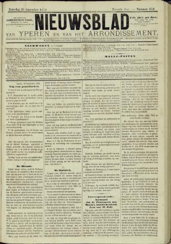 Nieuwsblad van Yperen en van het Arrondissement (1872 - 1912) 1872-09-28