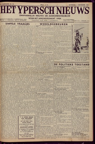 Het Ypersch nieuws (1929-1971) 1951-11-03
