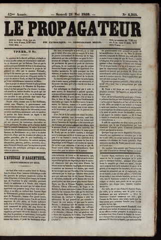 Le Propagateur (1818-1871) 1859-05-21