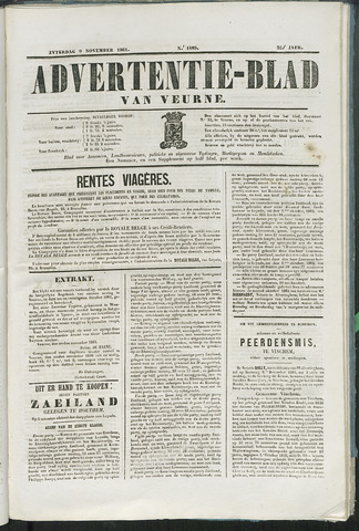 Het Advertentieblad (1825-1914) 1861-11-09