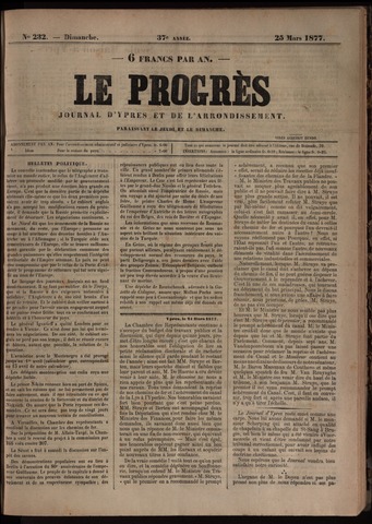 Le Progrès (1841-1914) 1877-03-25