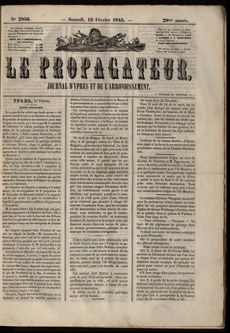 Le Propagateur (1818-1871) 1845-02-15
