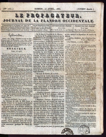 Le Propagateur (1818-1871) 1835-04-25