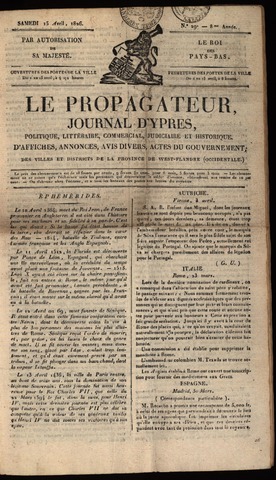Le Propagateur (1818-1871) 1826-04-15