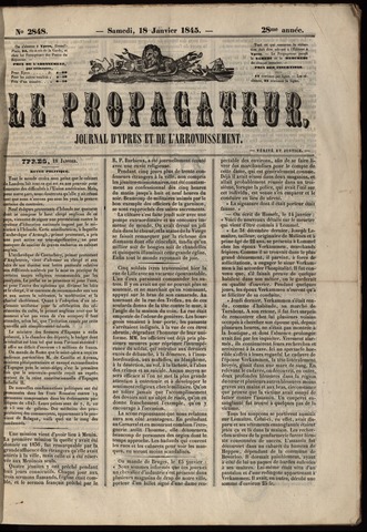 Le Propagateur (1818-1871) 1845-01-18