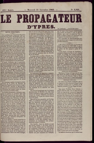 Le Propagateur (1818-1871) 1863-11-11