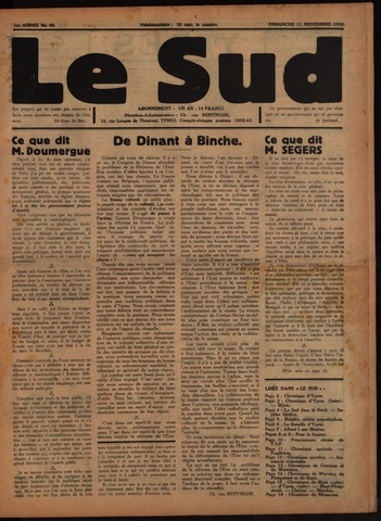 Le Sud (1934-1939) 1934-11-11