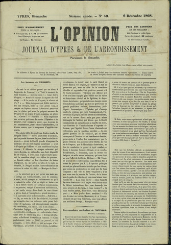 L’Opinion (1863-1873) 1868-12-06