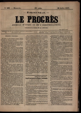 Le Progrès (1841-1914) 1877-07-29