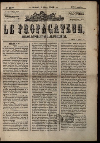 Le Propagateur (1818-1871) 1844-03-02